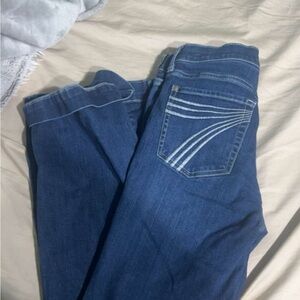 7 For All Mankind Blue Boot Cut Jeans with Decorative Stitching